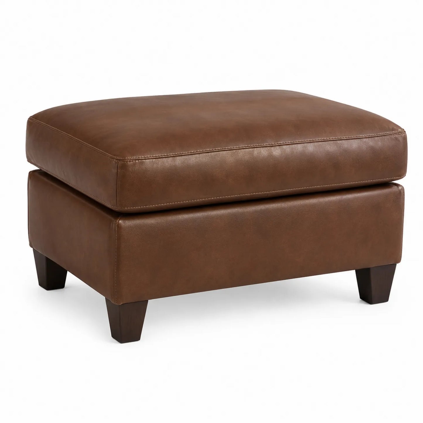 Fußhocker aus Leder Braun 80x60x45 cm